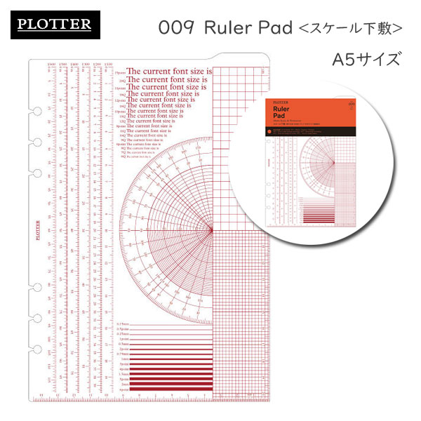 009　スケール下敷き《A5サイズ》リフィル PLOTTER 　777-164-36［M便 1/10］【取寄せ品】