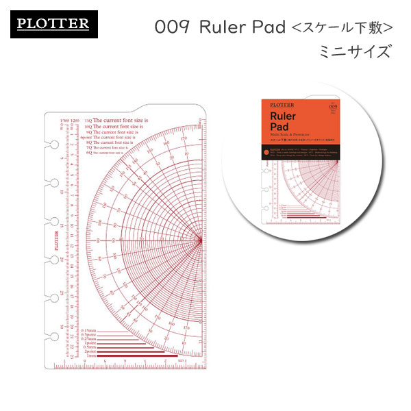 009　スケール下敷き《ミニサイズ》リフィル PLOTTER 　777-164-39［M便 1/10］【取寄せ品】