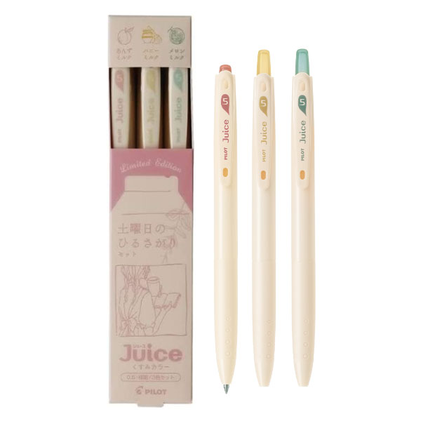 【限定】ジュース＜Juice＞ くすみカラー 『土曜日のひるさがりセット』0.5mm［3本入り］ パイロット LJU30EFA2-3CKUD [M便 1/4]