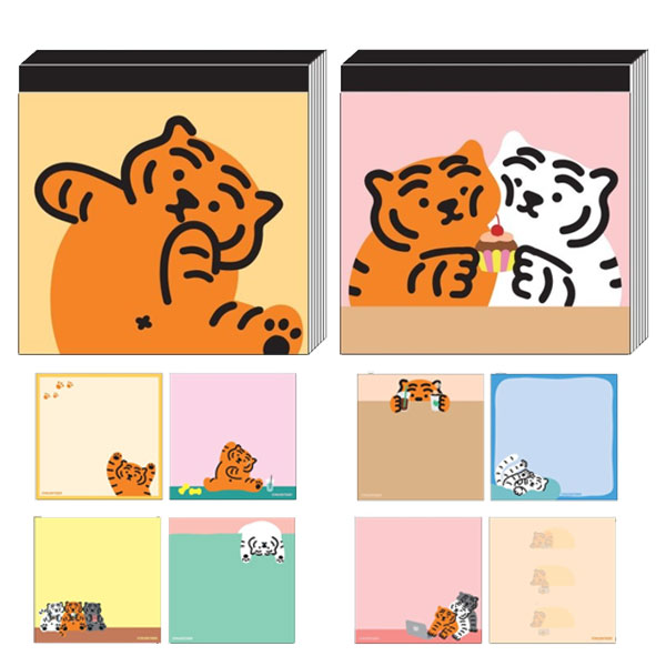 スクエアメモ MUZIK TIGER [全2種類] サンスター文具 S2841029/S2841037 [M便 1/12]