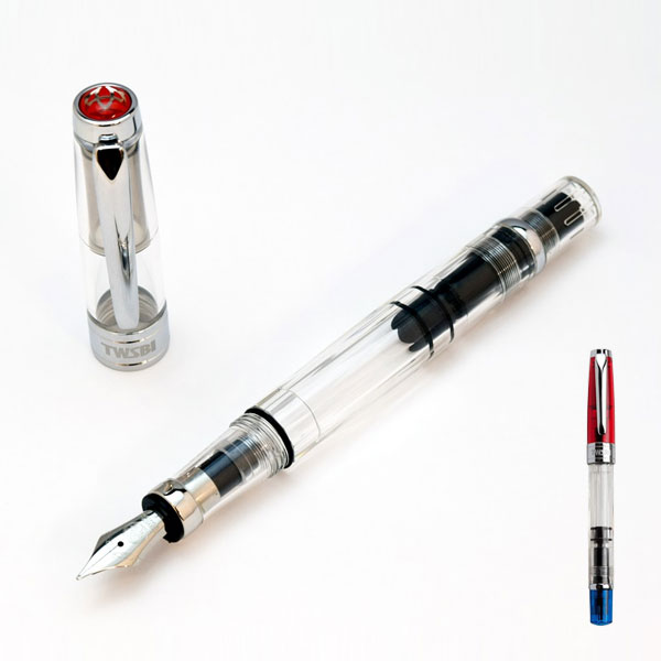 TWSBI Diamond 580 (ツイスビー ダイヤモンド 580) スタンダード 万年筆 ［クリア / ルビーレッド ］M74431*0 / M74460*0 【送料無料※】